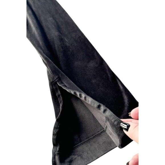 Adidas Woman's Sz M Bellista Sweater Black Velvet Trefoil Logo Flared Long Slvs - Picture 8 of 9